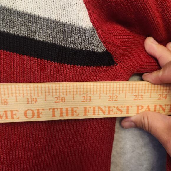 US Polo Assn Sweater Men's Large Red 1/4 Zip Classy Pullover Long Sleeve NWT $60 - Picture 10 of 13